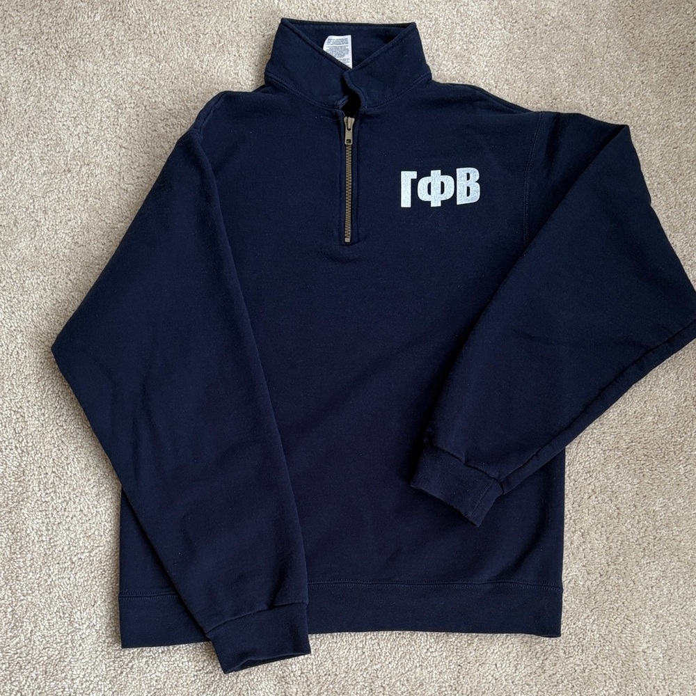 Gamma Phi Beta Navy Half-Zip Sweater